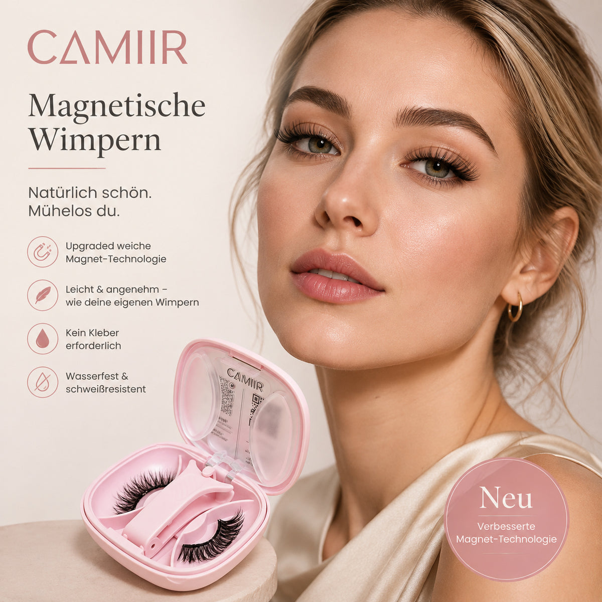 CAMIIR Soft-Magnet Lashes | Dual Soft-Magnet Technology | No Glue | 3 Styles