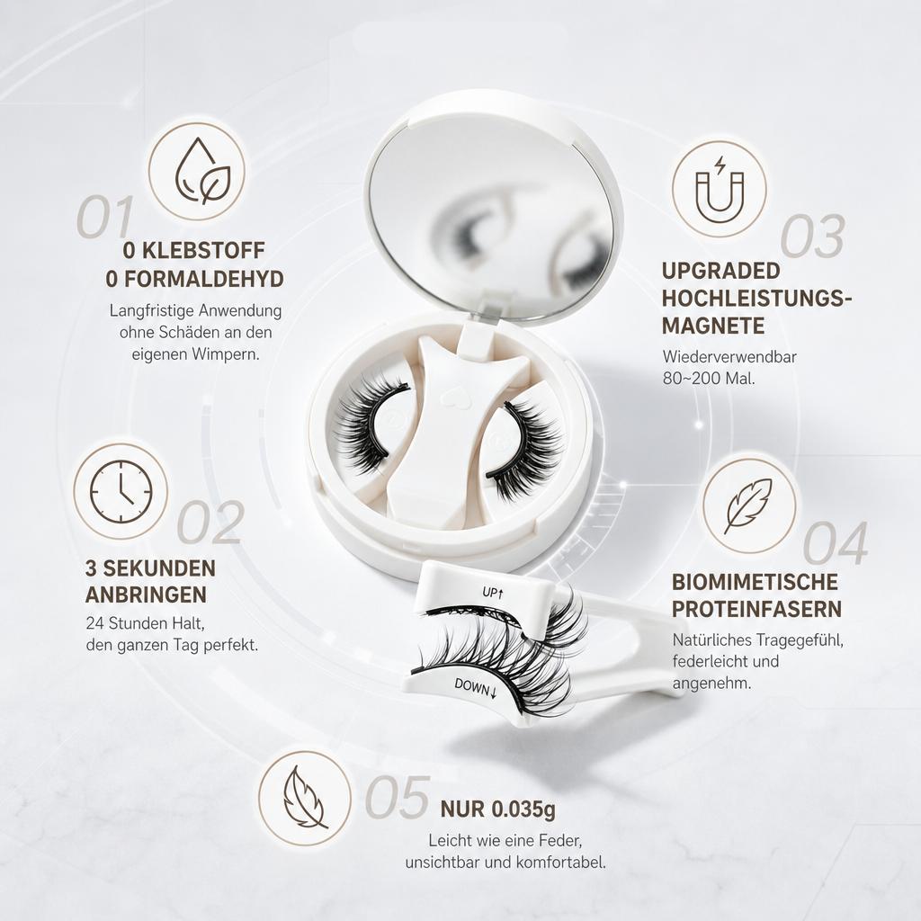 CAMIIR Magnetic Lashes — No Glue, 24H Hold, Reusable