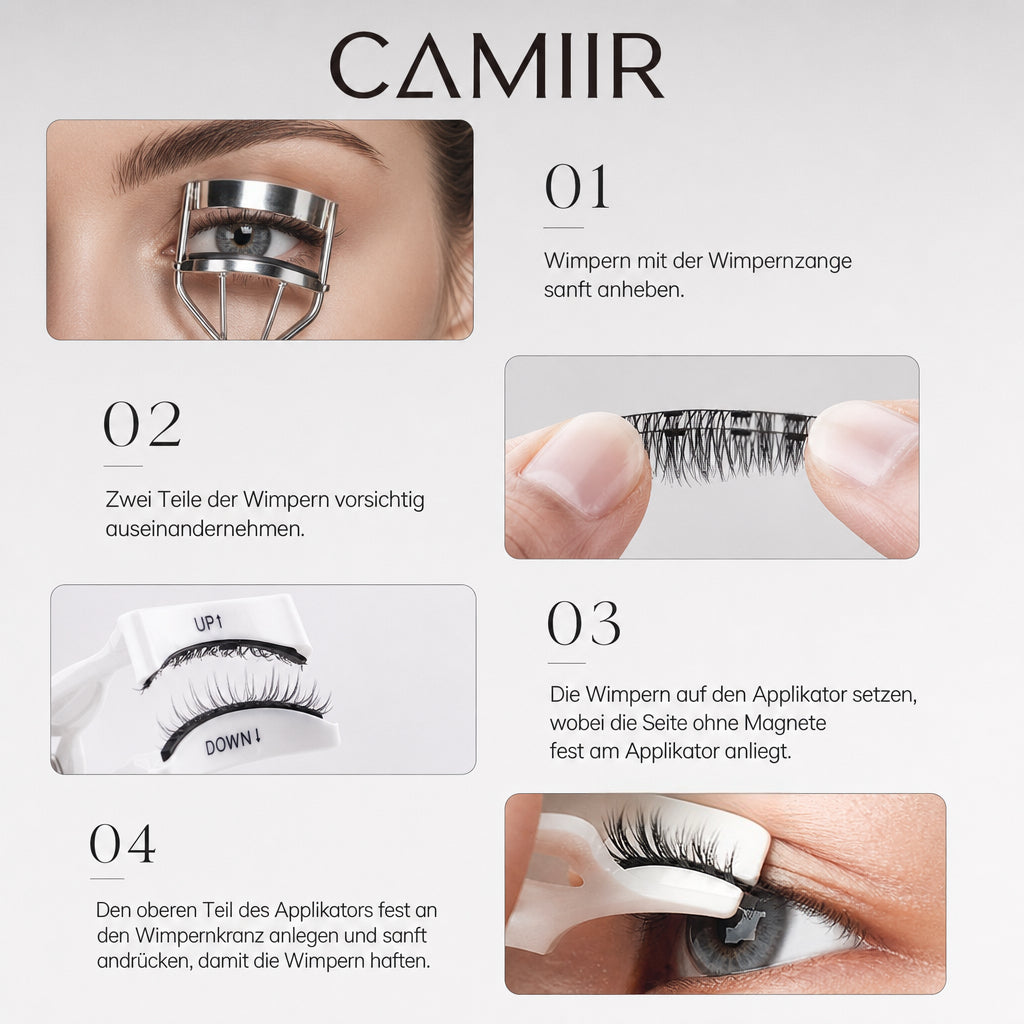 CAMIIR Classic Magnetic Lashes | Dramatic Volume No. 02, Black