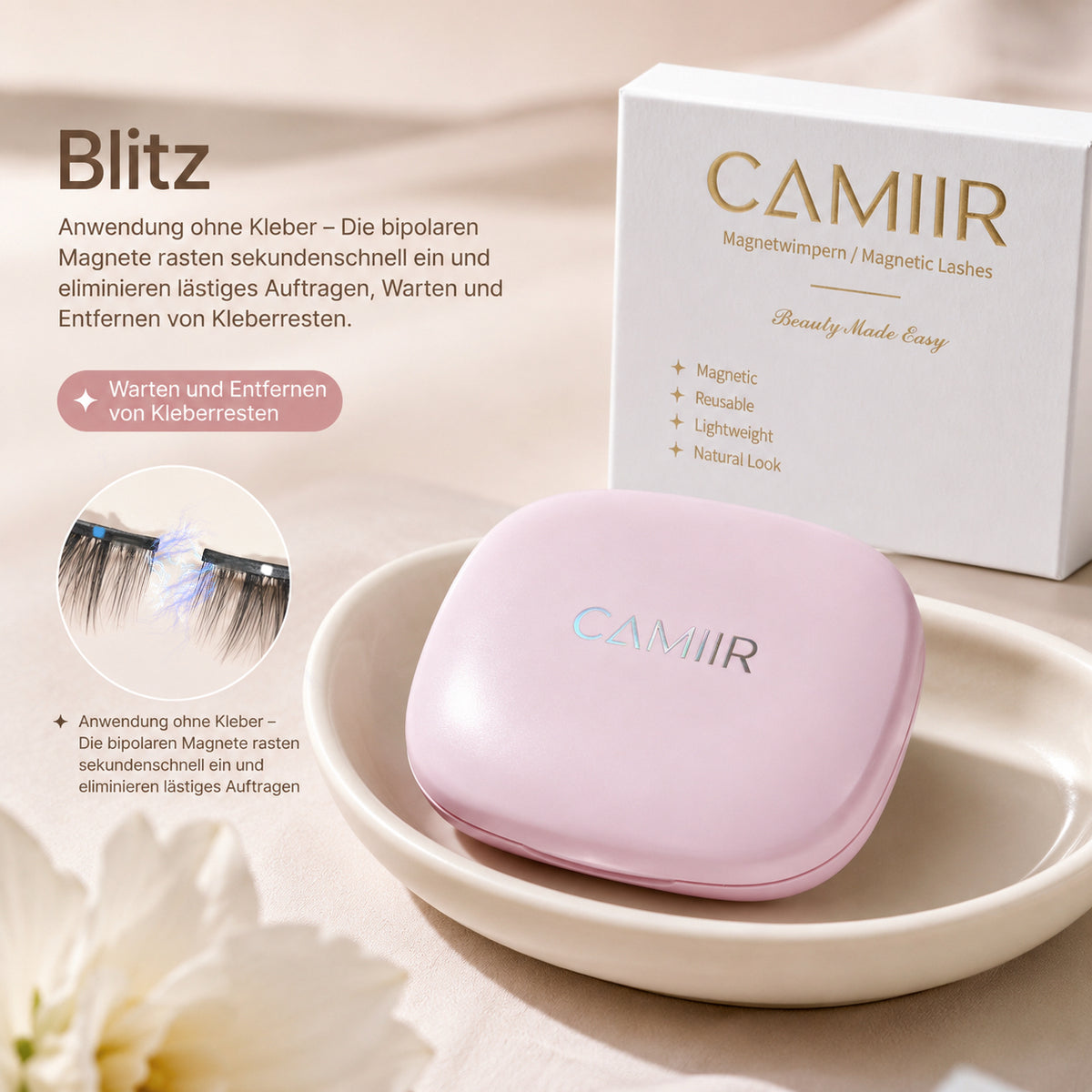 CAMIIR Soft-Magnet Lashes | Dual Soft-Magnet Technology | No Glue | 3 Styles