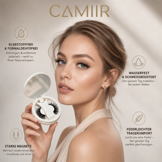 CAMIIR Magnetic Lashes — No Glue, 24H Hold, Reusable