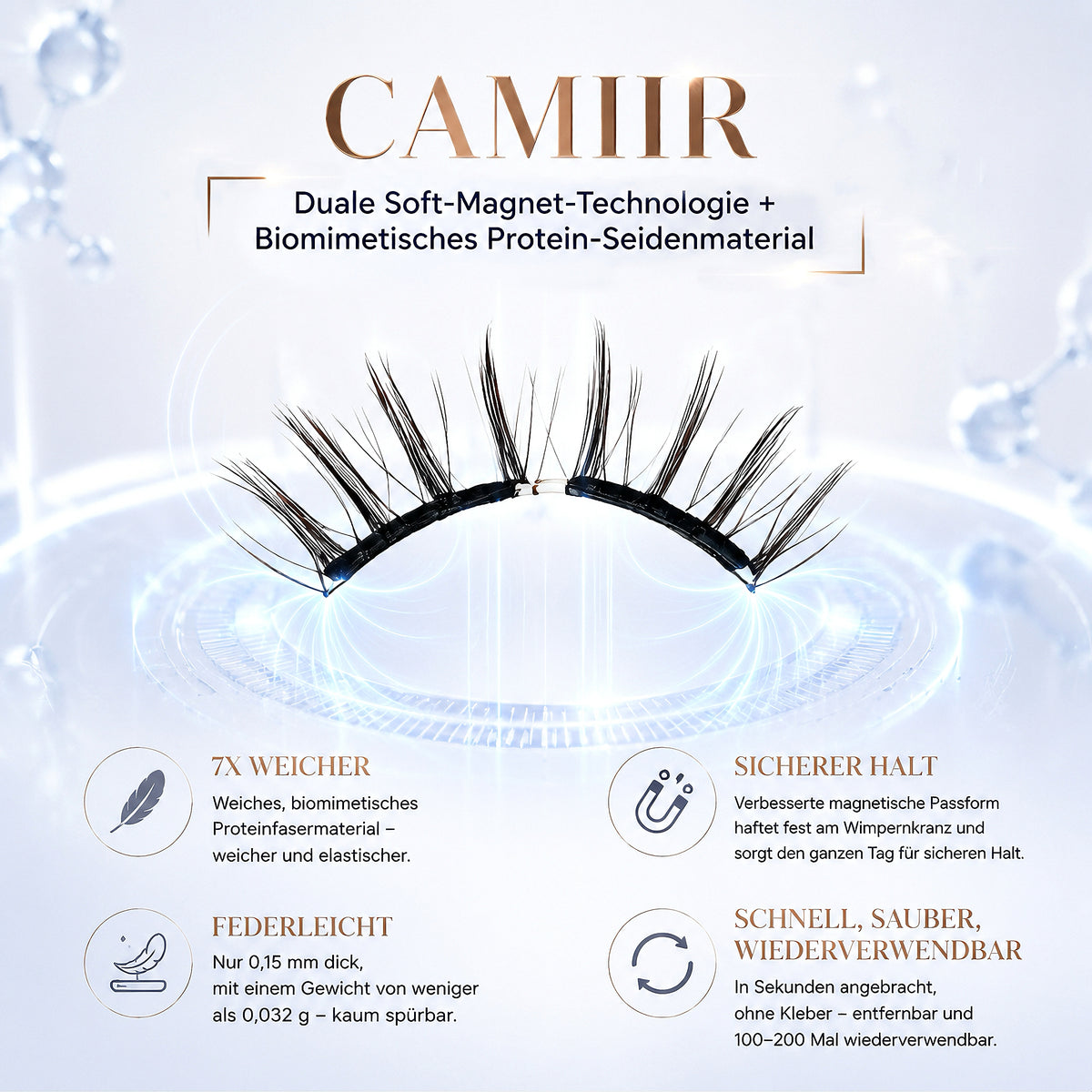 CAMIIR Soft-Magnet Lashes | Dual Soft-Magnet Technology | No Glue | 3 Styles