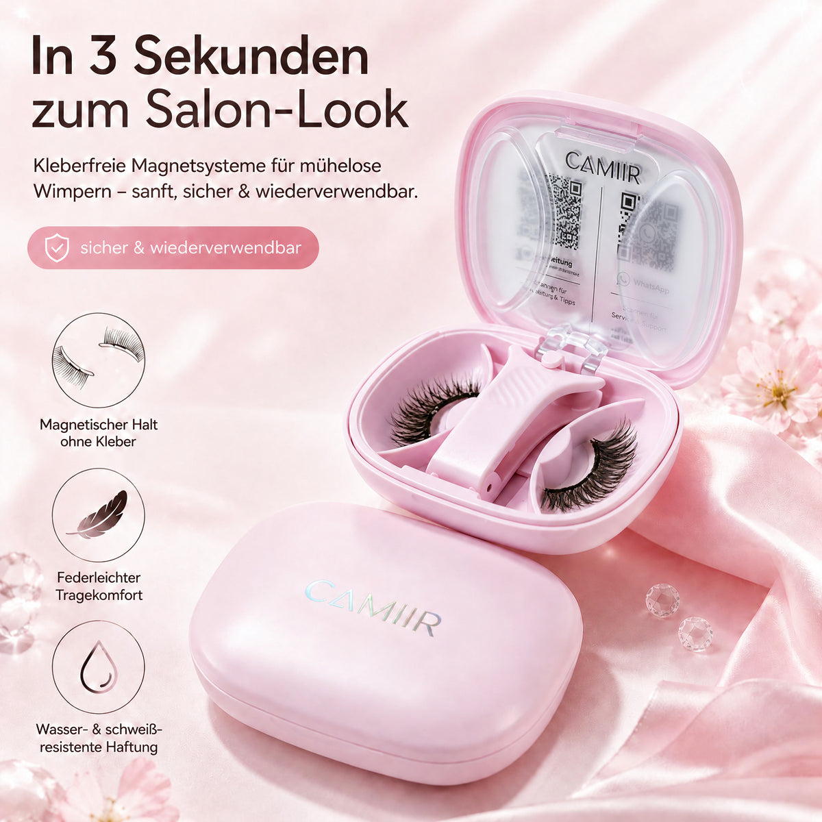 CAMIIR Soft-Magnet Lashes | Dual Soft-Magnet Technology | No Glue | 3 Styles