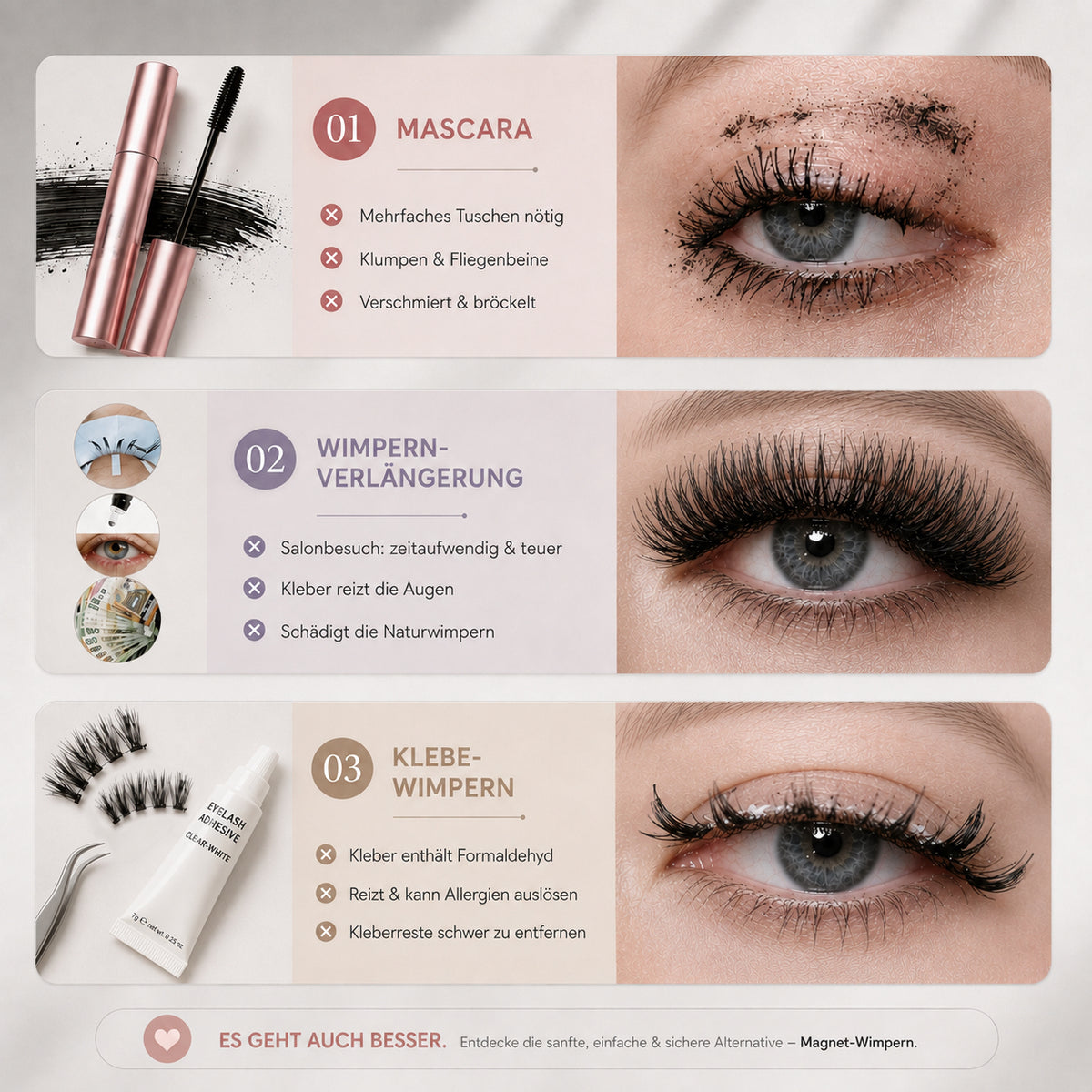 CAMIIR Magnetic Lashes — No Glue, 24H Hold, Reusable